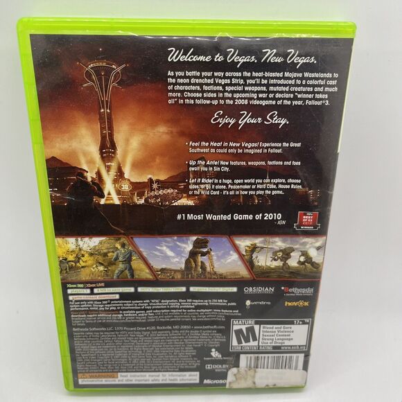 Fallout: New Vegas (Microsoft Xbox 360, 2010) Complete - Tested - Picture 3 of 9
